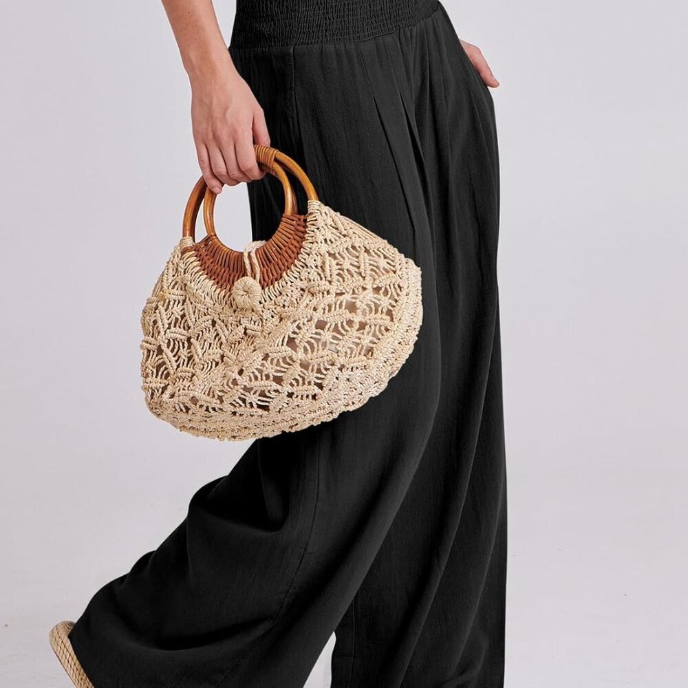 Lightweight Loose Fit Linen Pants with Pockets - Stylish and Comfy Summer Wear - Picture 5 of 8
